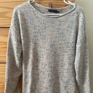 Prana speckled white sweater size XS